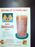 Antique Old Print Borden'S Chocolate Drink Advert Clark Gable Sylvia Fishing