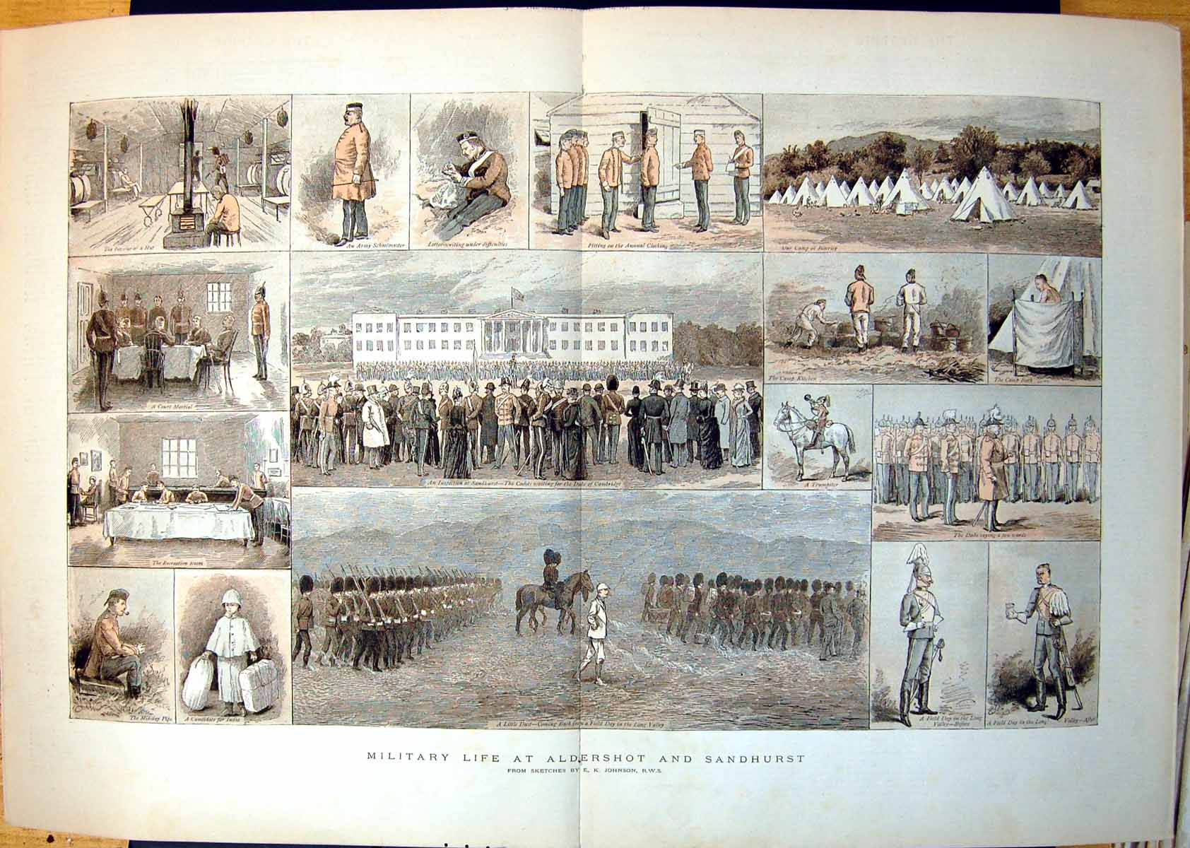 Antique Old Print Drummer 42Nd Highlanders Trooper Camel Corps Voltigeur 1889