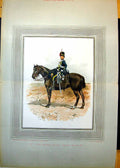 Old Print 8Th King'S Royal Irish Hussars Types British Army C Green 1887