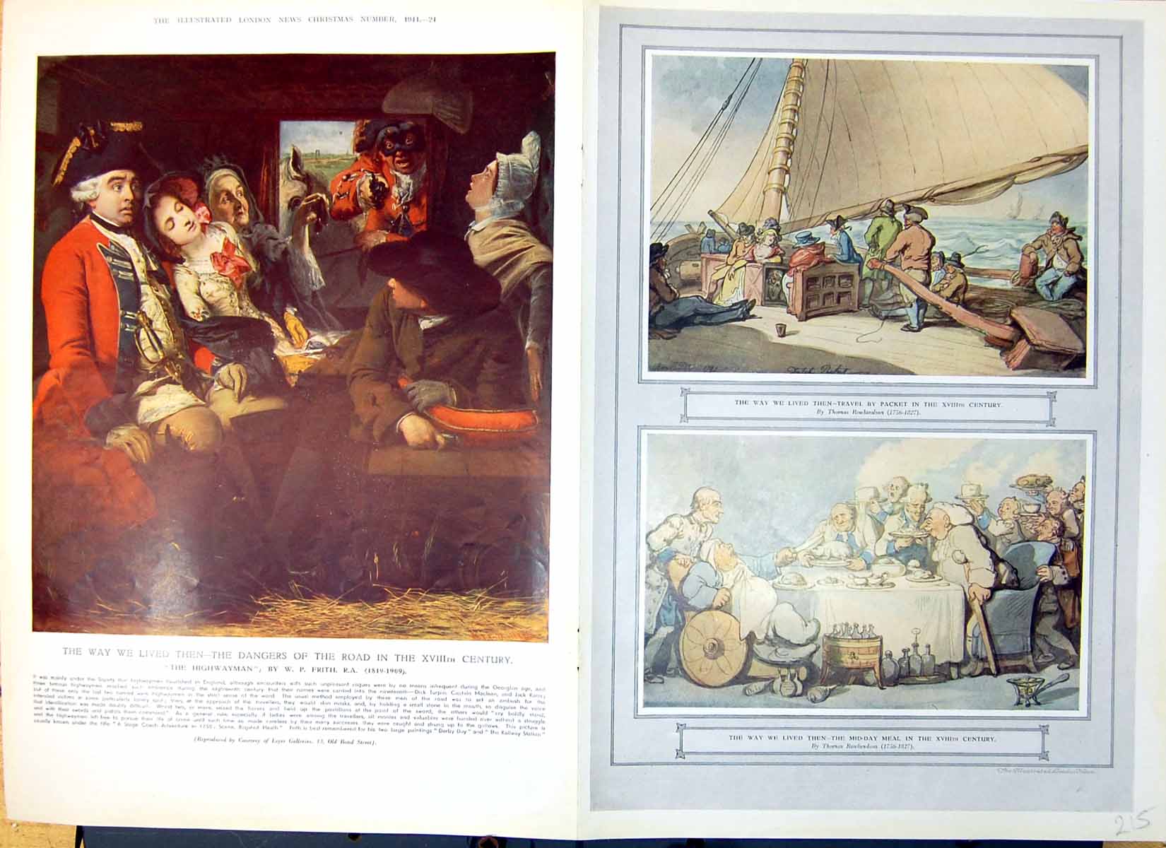 Old Travel Packet Ship Highwayman Wp Frith Travel Road C Xviiith 1944 20th