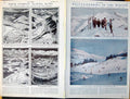 Antique Old Print Mountaineering Winter Alpine Runs Scenes Winter Snow 1926