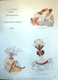 Old Satire Fashions Women'S Head-Dresses In 1828 Feathers Height 1889 19th