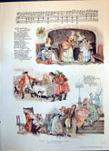 Old Print Love At Christmastime Drawn Percy Macquoid Hounds Wedding 1889 19th