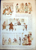 Antique Print Curmudgeon'S Christmas Inn Dinner Pudding Dancing Games 1885 19th