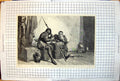 Antique Print Arms Game Interrupted A.H. Tourrier Siers Cards Drum 1867 112J