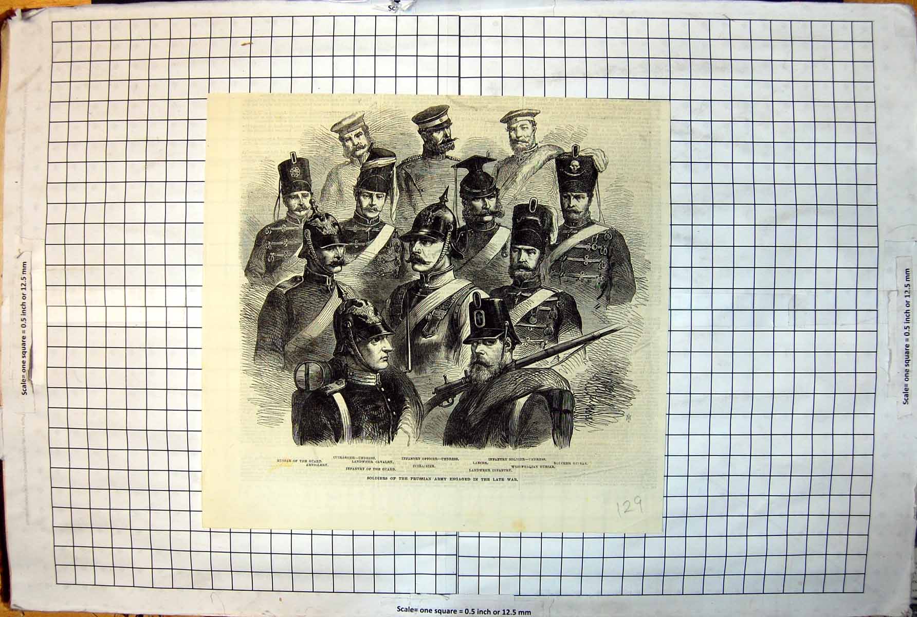 Old Siers Prussian Army Engaged Late War Infantry Cuirassier 1866 129J Victorian