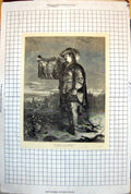 Print The Reveille J.A. Houston Bugle Player Coat Arms Cavalier Hat 1872 140J