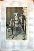 Print The Cavalier E. Meissonier Spurs Cloak Hat Long Hair Fireplace 1868 142J