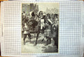 Antique Print Cavalier Feathered Hat Hing Maiden Horseback Crowd C1888 154J 19th