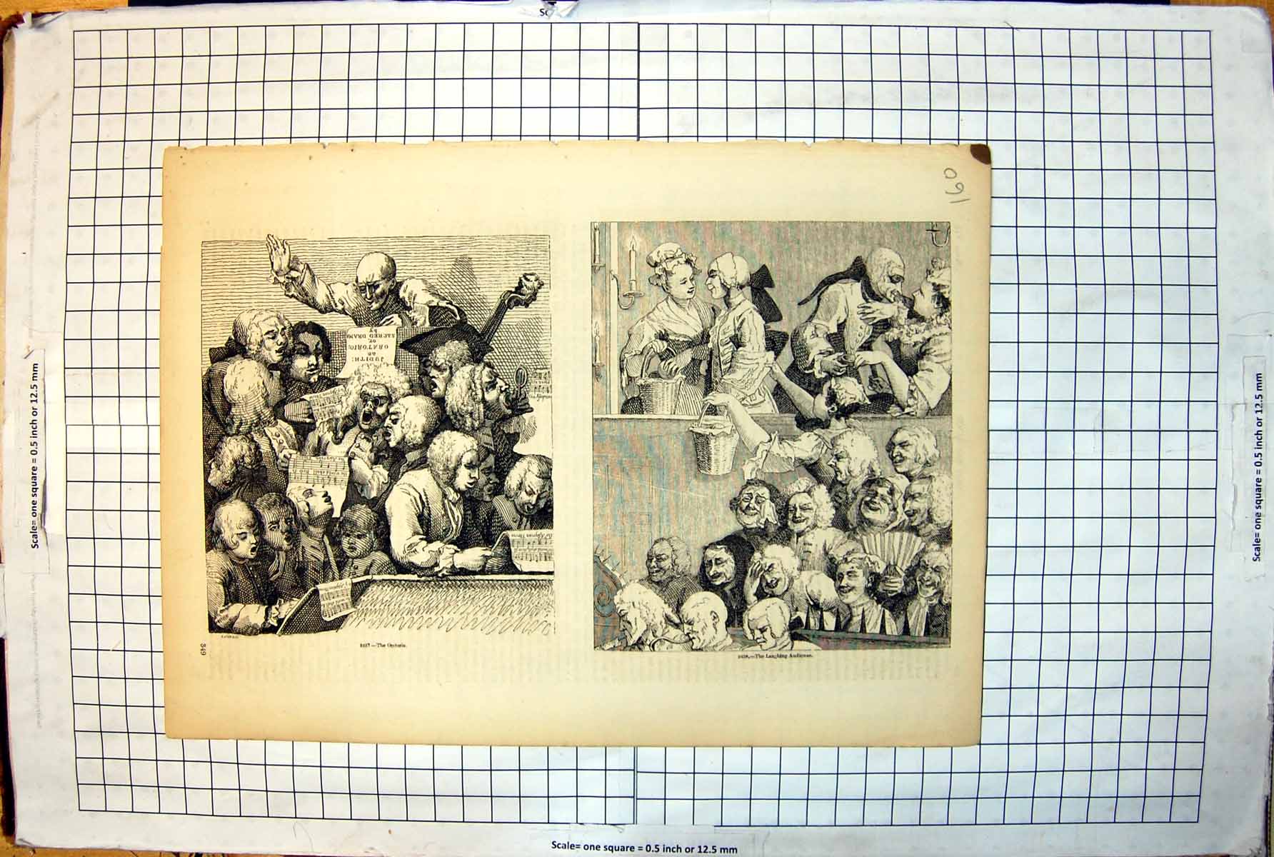 Old Print The Oratorio Singers Judith Sacred Drama Laughing Audience 160J