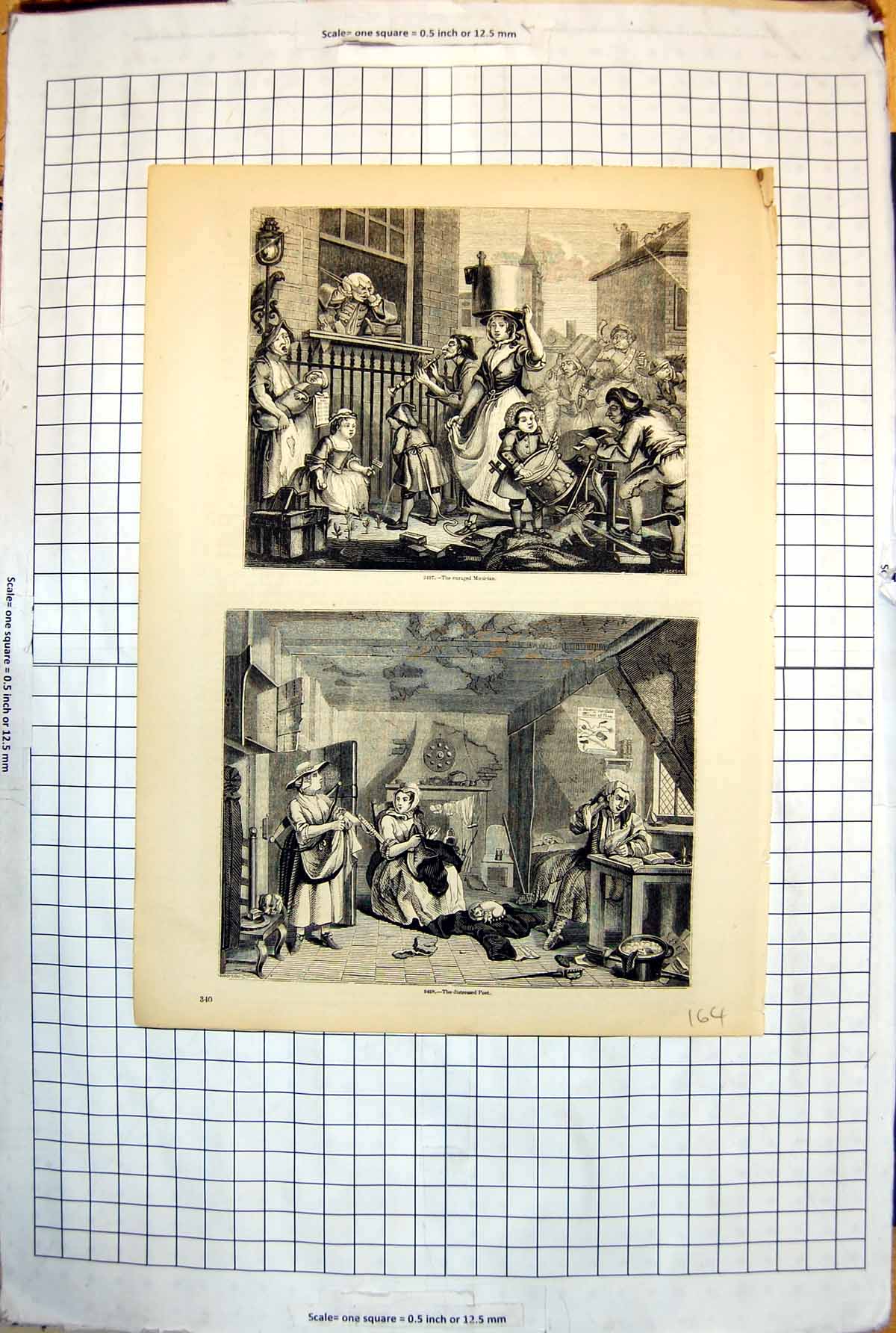 Old Enraged Musician Cacophany Noise Outside House Distressed Poet 164J