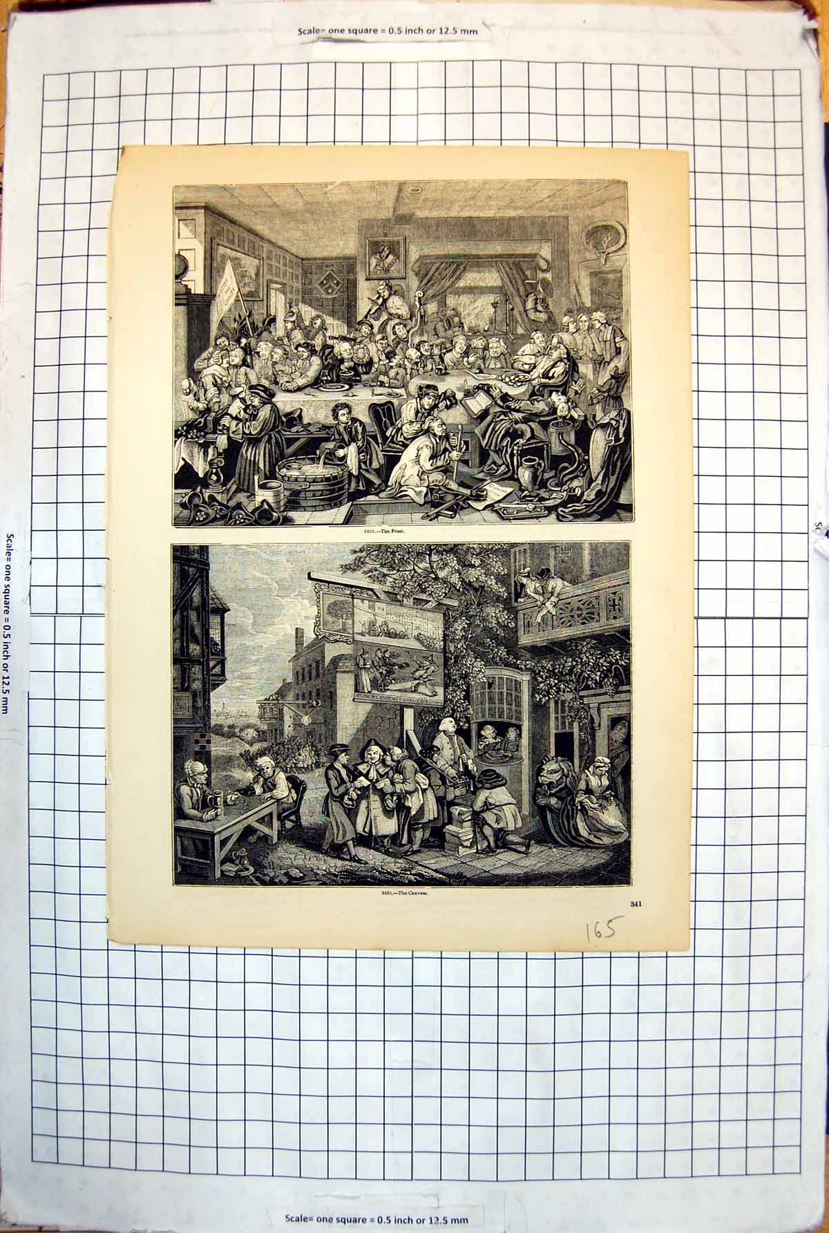 Old The Feast Canvass Signboarddrinking Eating Outdoors Inside Hats 165J