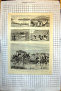 Antique Print Discoveries GTransvaal South Africa Sketches Journey 1887 198J
