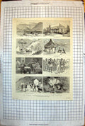 Old Discovery GTransvaal South Africa Sketches Life Barberton 1887 204J 19th