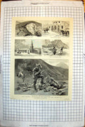 Old Print Discovery GTransvaal South Africa Barberton Kimberley 1887 205J 19th