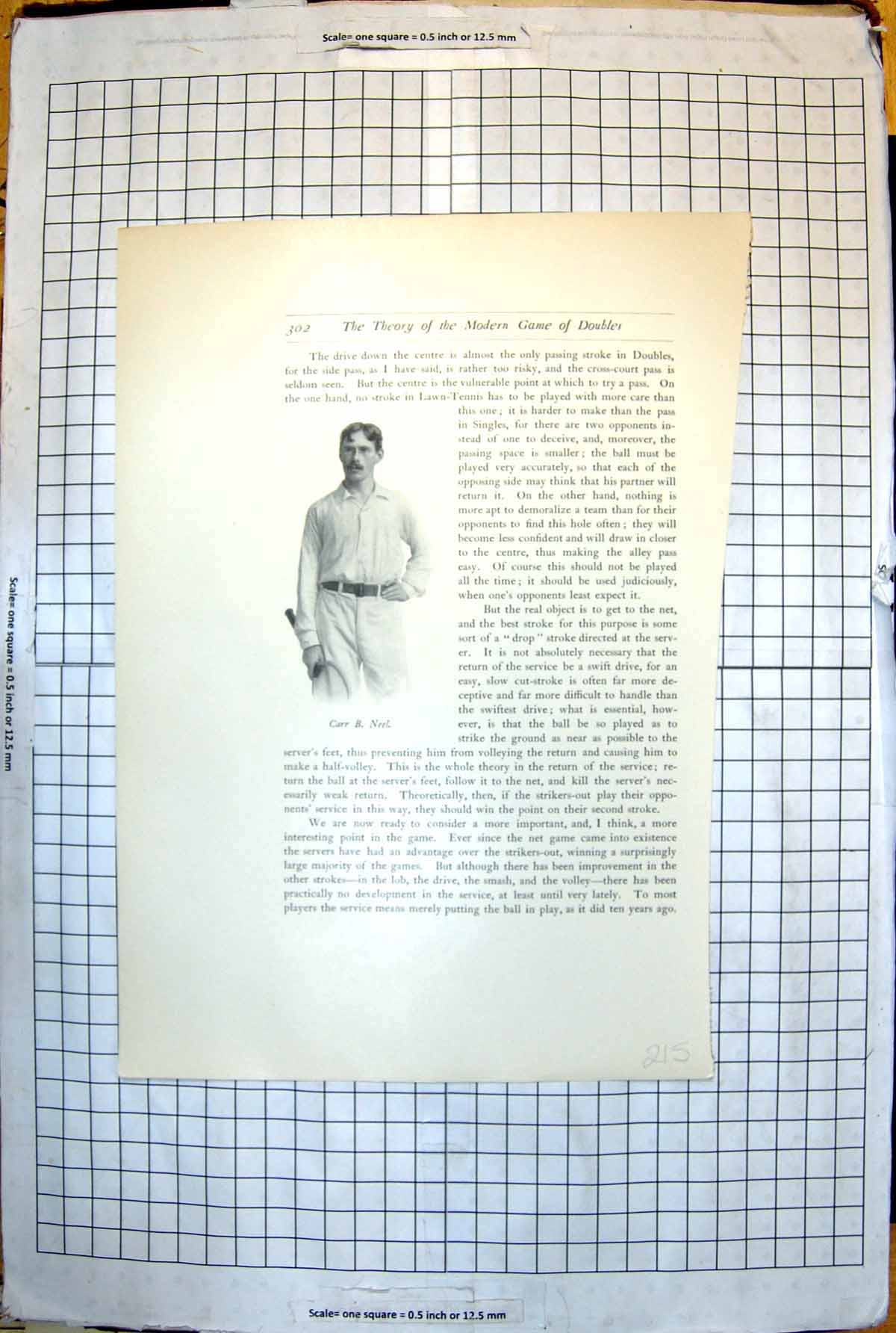 Old Carr B. Neel Doubles Tennis Player Glasses White Shirt Trousers 215J