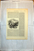 Old Monk Castle Unspunnen Ruins Mountains Sparse Vegetation 1853 219J Victorian