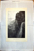 Old Waterfall Govett'S Leap New South Wales Cliffs Australia 1886 243J Victorian