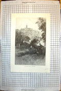 Old Government House Melbourne Across Lake Island Bench Trees 1888 250J 19th