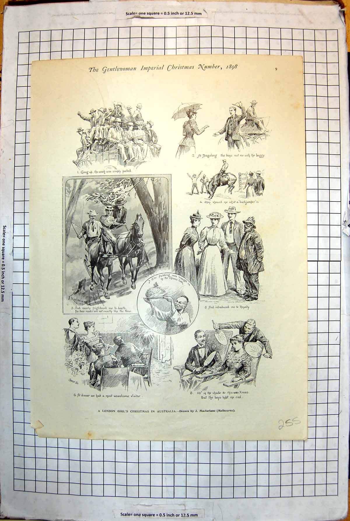 Print London Girl'S Christmas Australia Coach Ride Dinner Heat King 1898 255J