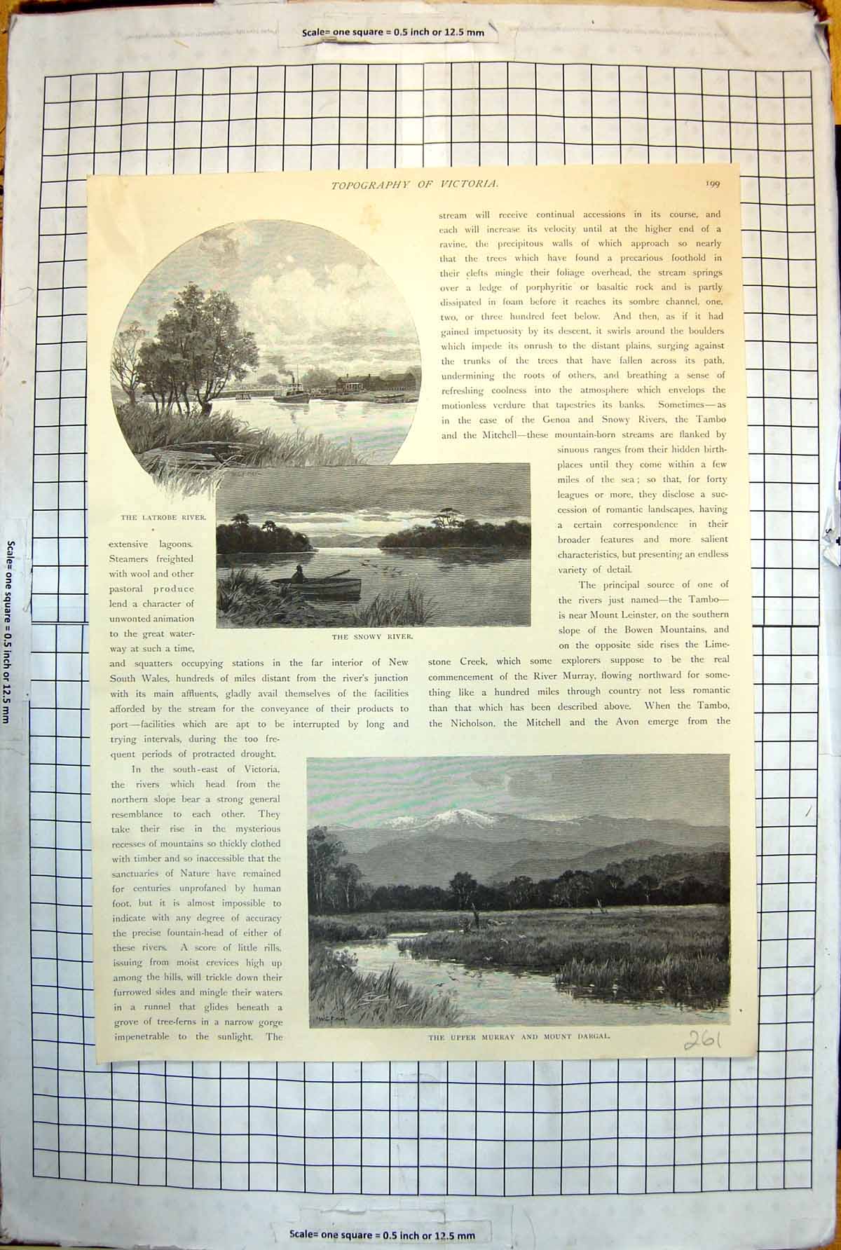 Old Victoria Australia Latrobe River Snowy Upper Murray Mount Dargal 261J