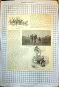 Old Print GEscort Off Bendigo Store Hut Mines Victoria Australia 1886 262J 19th