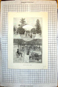 Old Pleasure Grounds Sydney Avenue Botanic Gardens Hyde Park 1886 263J Victorian