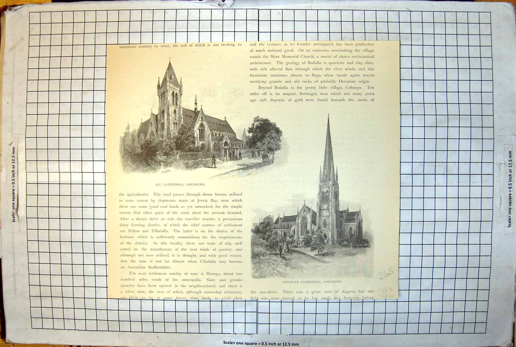 Old R.C. Cathedral Goulburn Anglican New South Wales Australia 1886 265J 19th