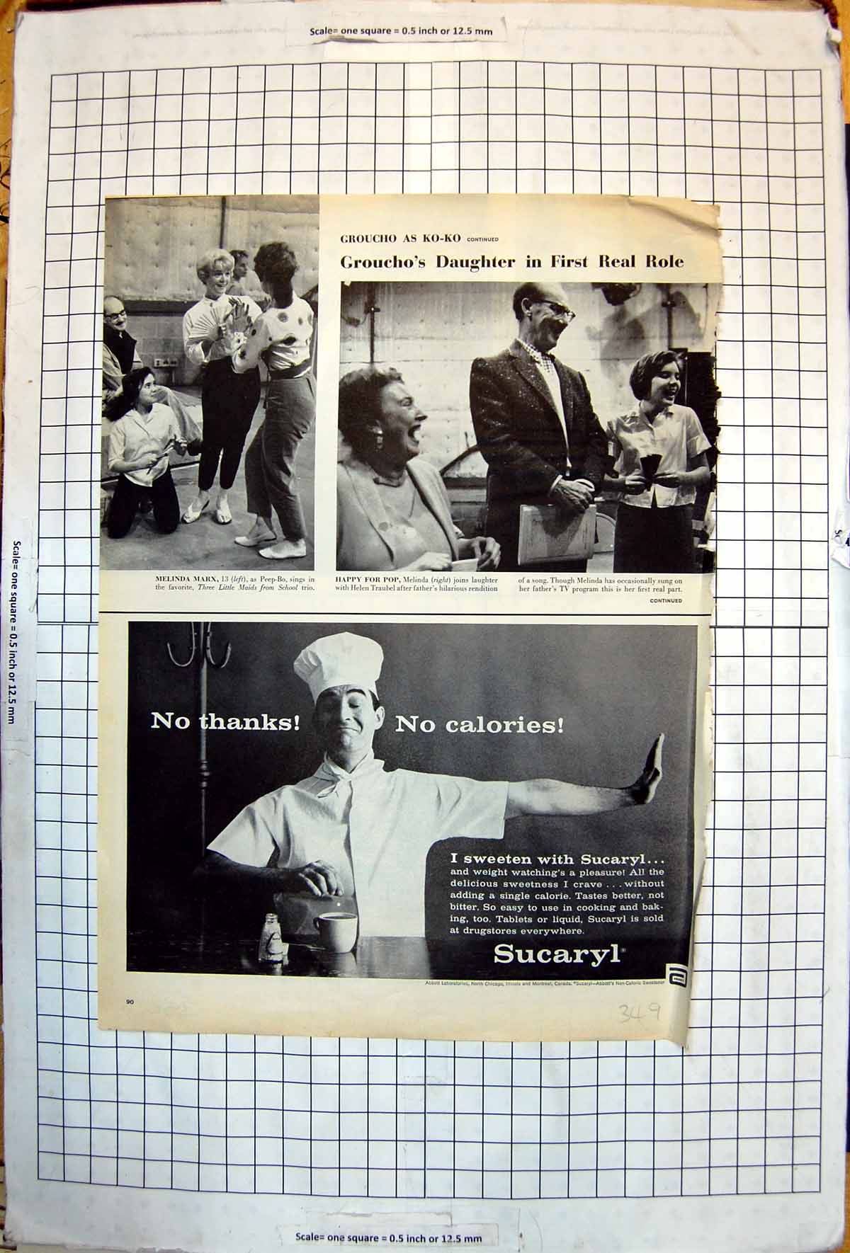 Antique Print Melinda Marx Groucho'S Daughter First Real Role Sucary Advert