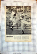 Antique Old Print Whitey Lockman Giant'S First Baseman Pepper Baseball Willie