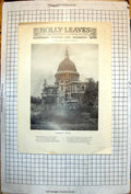 Old Vintage Print London'S Pride Cathedral Waste Ground Dryden Poem 1944 20th