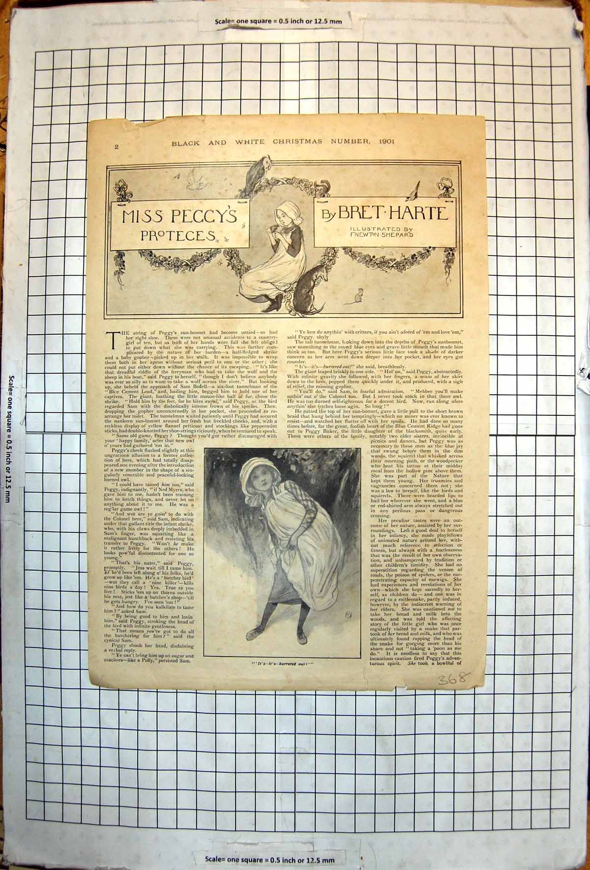 Antique Print Miss Peggy'S Proteges Illustrated F Newton Shepard Girl 1901 20th