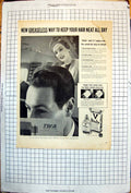 Antique Old Print Vitalis Advert New Greaseless Way To Keep Hair Neat All Day