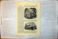 Old Print Predora Lake Isea Fortified Buildings Malcesina Lake Garda 1853 19th