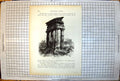 Old Antique Print Picturesque Europe Temple Castor Girgenti Columns Trees
