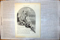 Antique Old Print Picturesque Europe Capo S Alessto Buildings Atop Rocky Crag