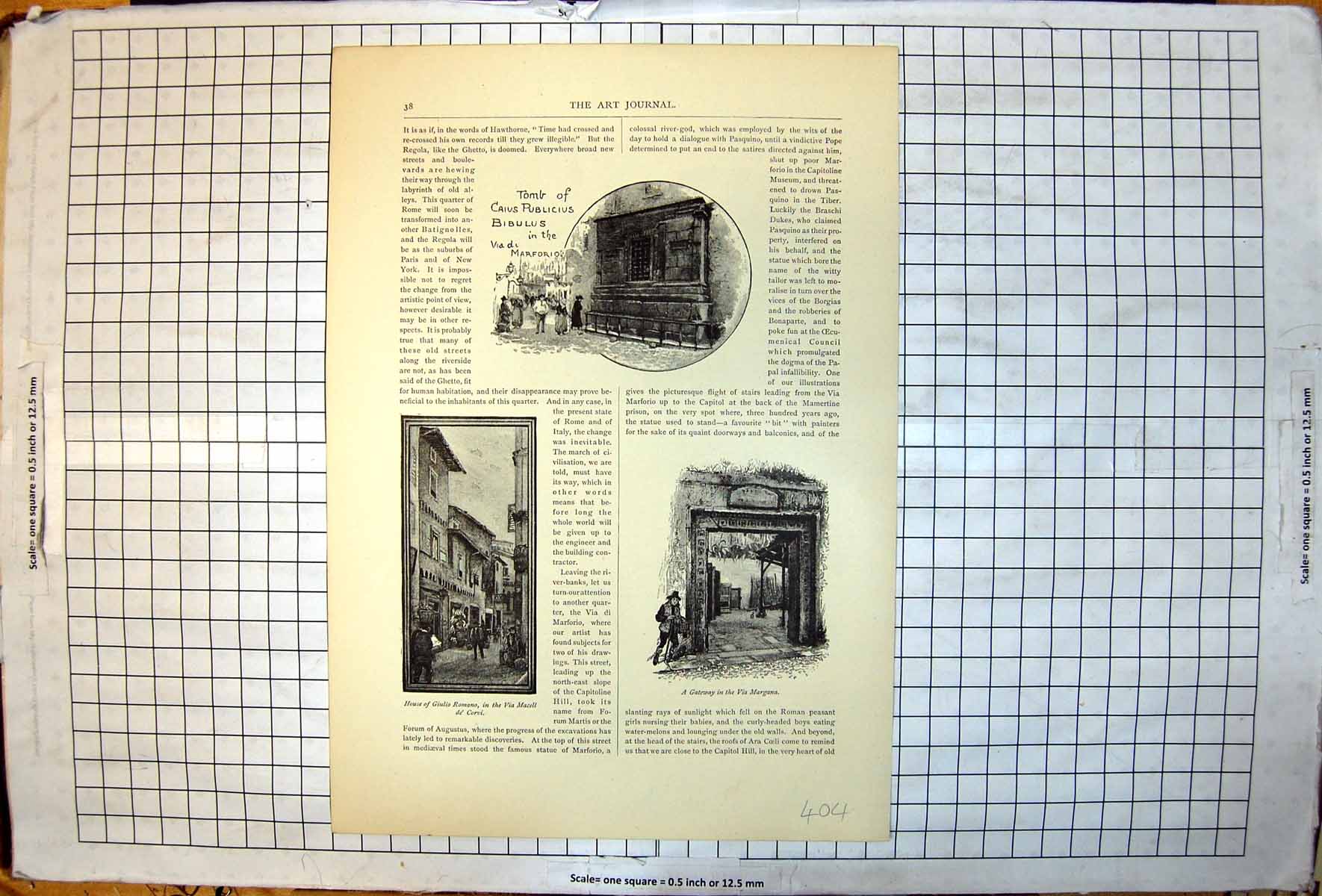 Old Tomb Caius Publicus House Guilio Romano Via Margana Gateway 1896 Victorian