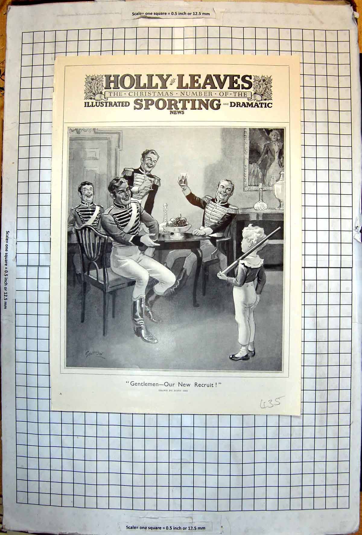 Antique Print Gentlemen New Recruit Frontispiece Scott Orr Siers Boy 1935 20th