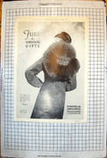 Antique Old Print Fur Coat Christmas Gift American Broadtail Arctic Fox 1934