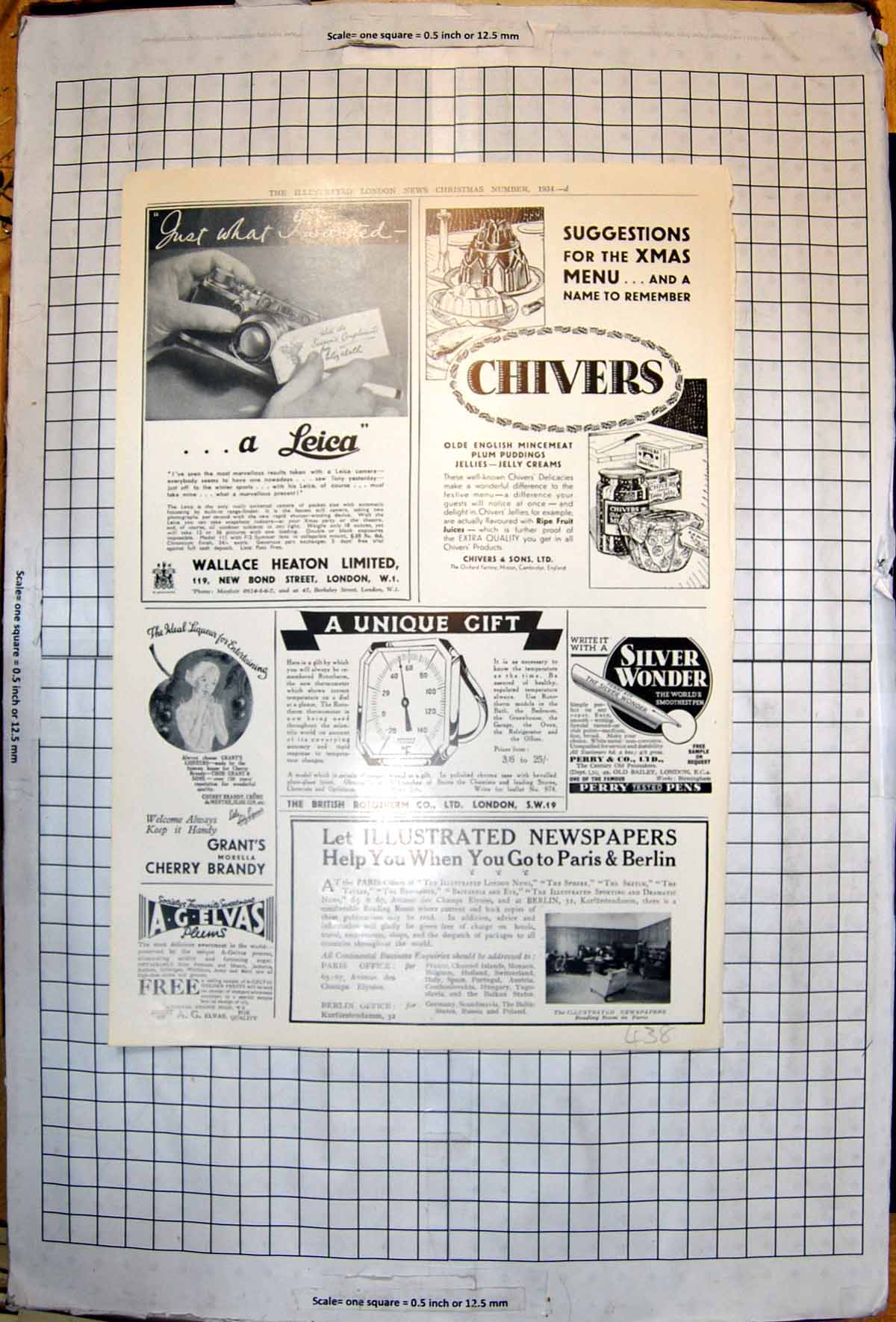 Old Print Adverts Leica Camera Chivers Jelly Pen Nibs Cherry Brandy 1934 20th