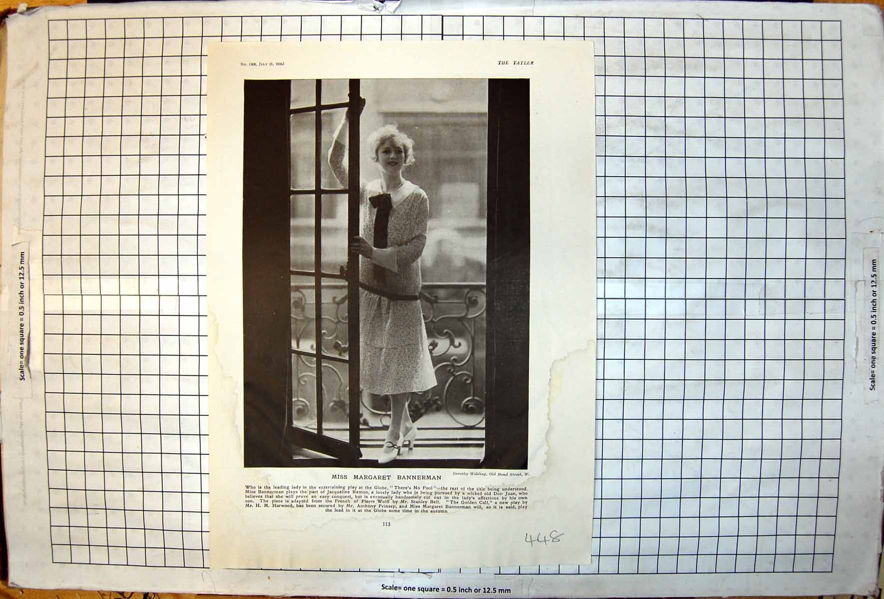 Antique Old Print Miss Margaret Bannerman Leading Lady There'S No Fool 1926