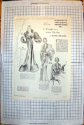 Old Wrapper Advert Dressing Gowns Ladies Marabou Satin Marshall 1936 20th