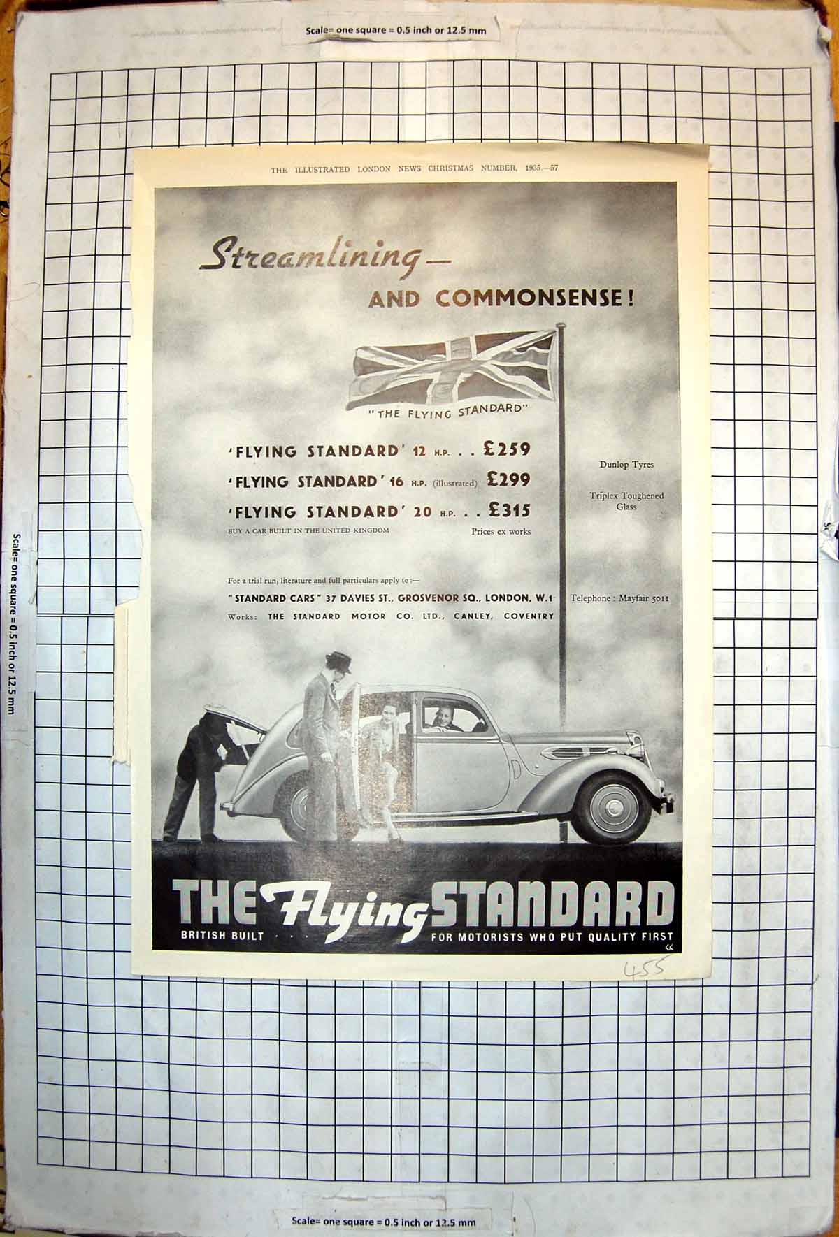Old Advert Standard Cars The Flying Standard British BuiltDoor 1935