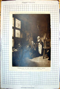 Old Rembrandt In Studio Gabriel Metsu Herman Tenkate Painter Boy 1937 20th