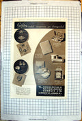 Old Print Gsmiths Silversmiths Company Advert Cigarette Cases Rings 1937 20th