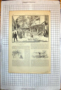 Old Print Pantiles Tunbridge Wells Movable Dwellings Flooded Ground 1891 19th