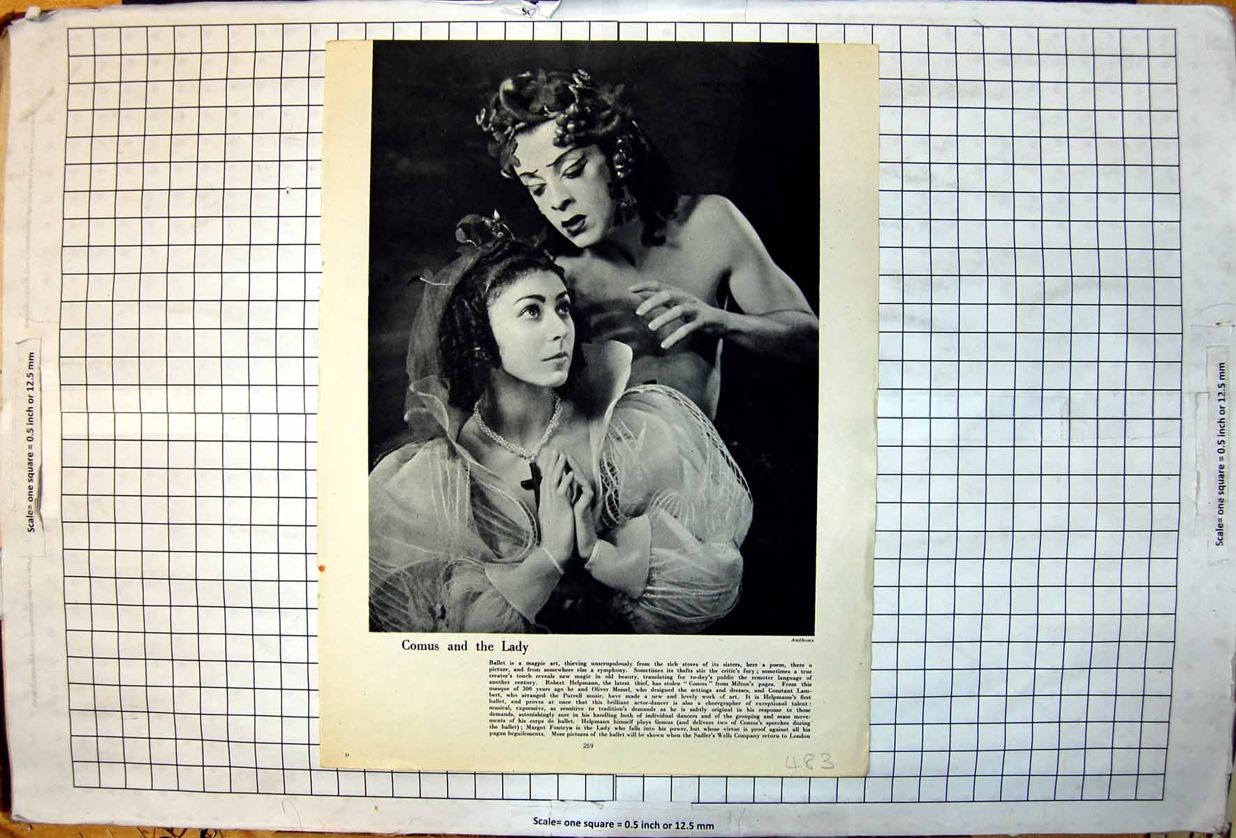 Old Print Comus And The Lady Sadler'S Wells Ballet Company Portraits 1942 20th