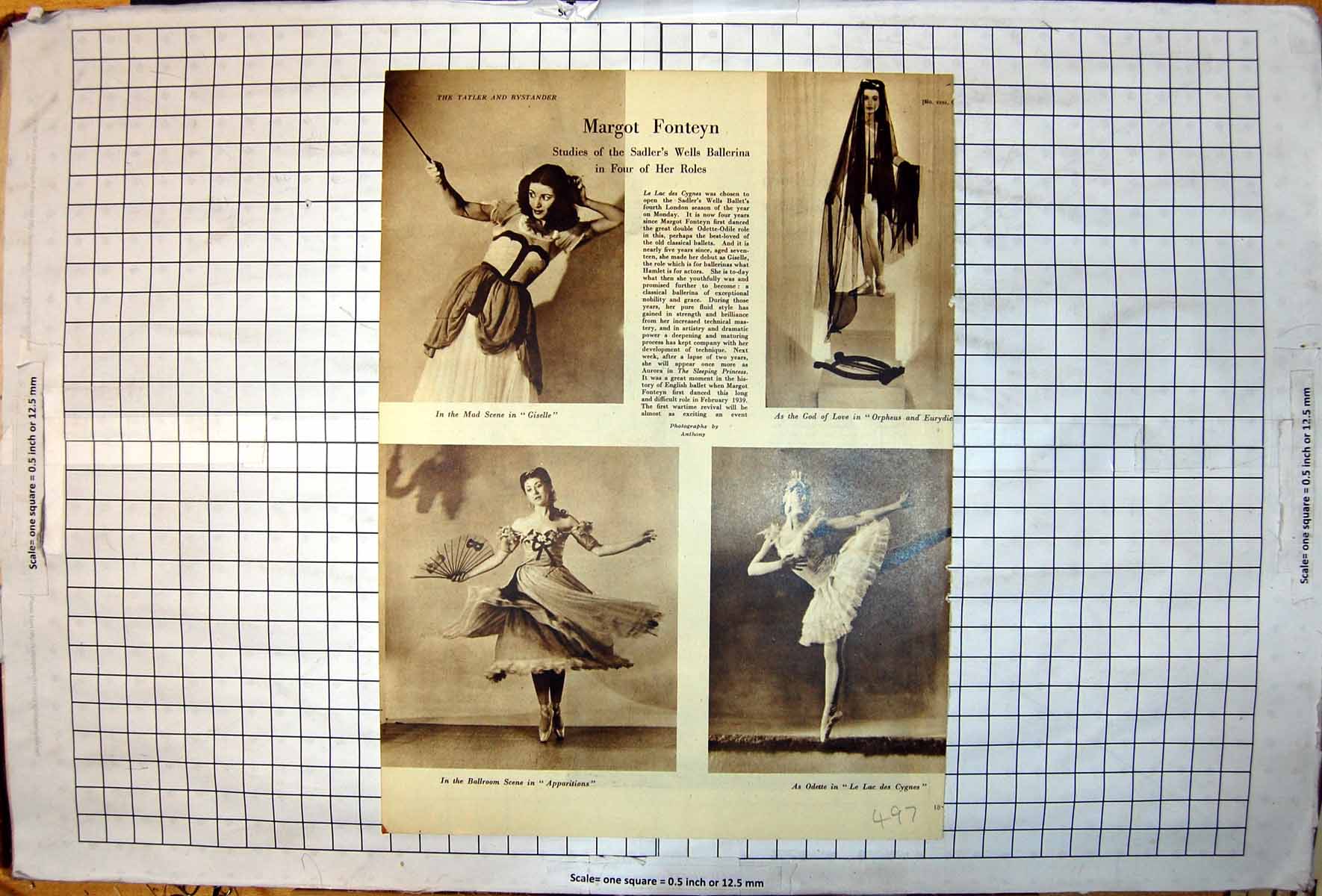 Antique Print Margot Fonteyn Studies Sadler'S Wells BallerinaRoles 1941