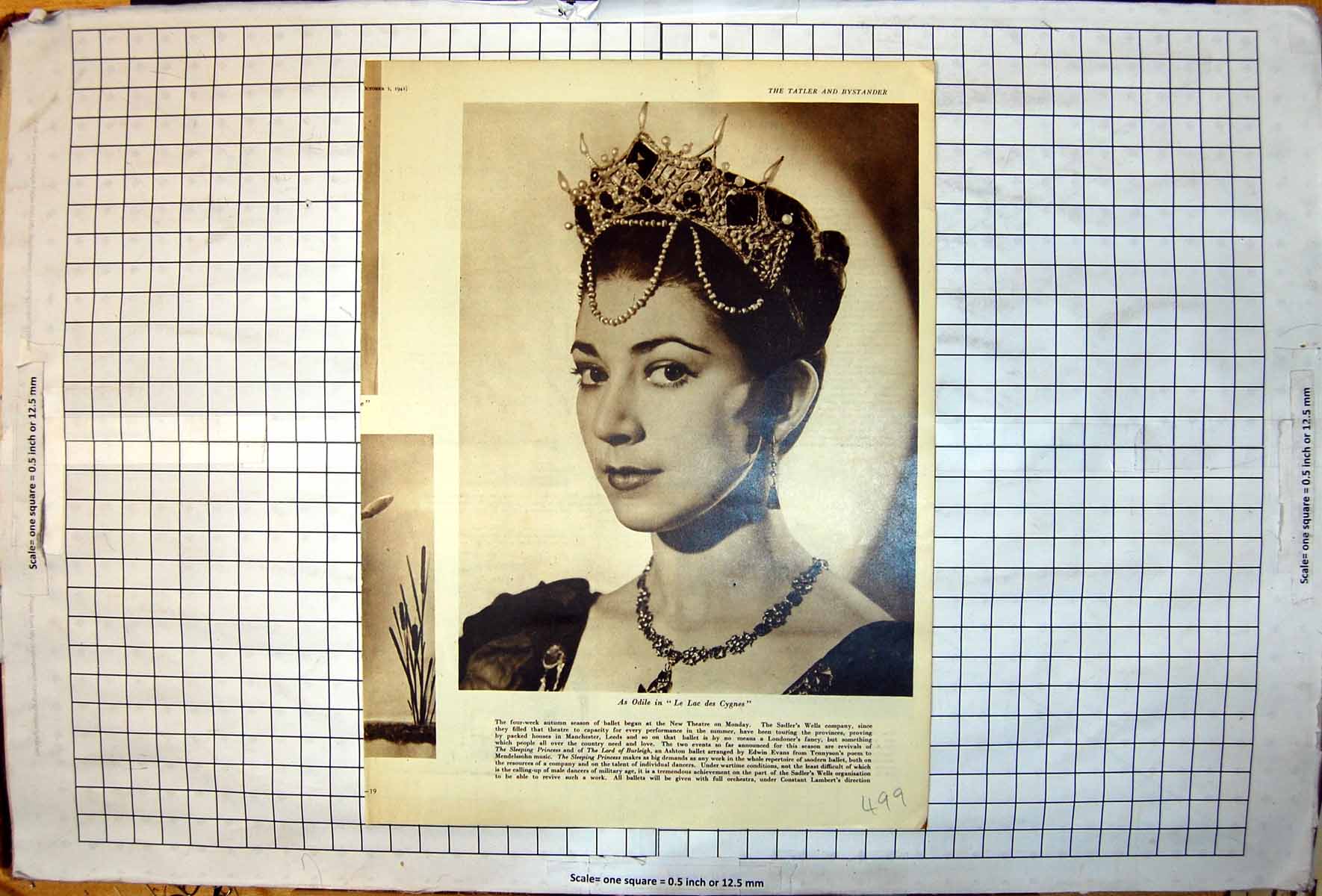 Old Print Margot Fonteyn Sadler'S Wells Ballerina Le Lac Des Cygnes 1941 20th