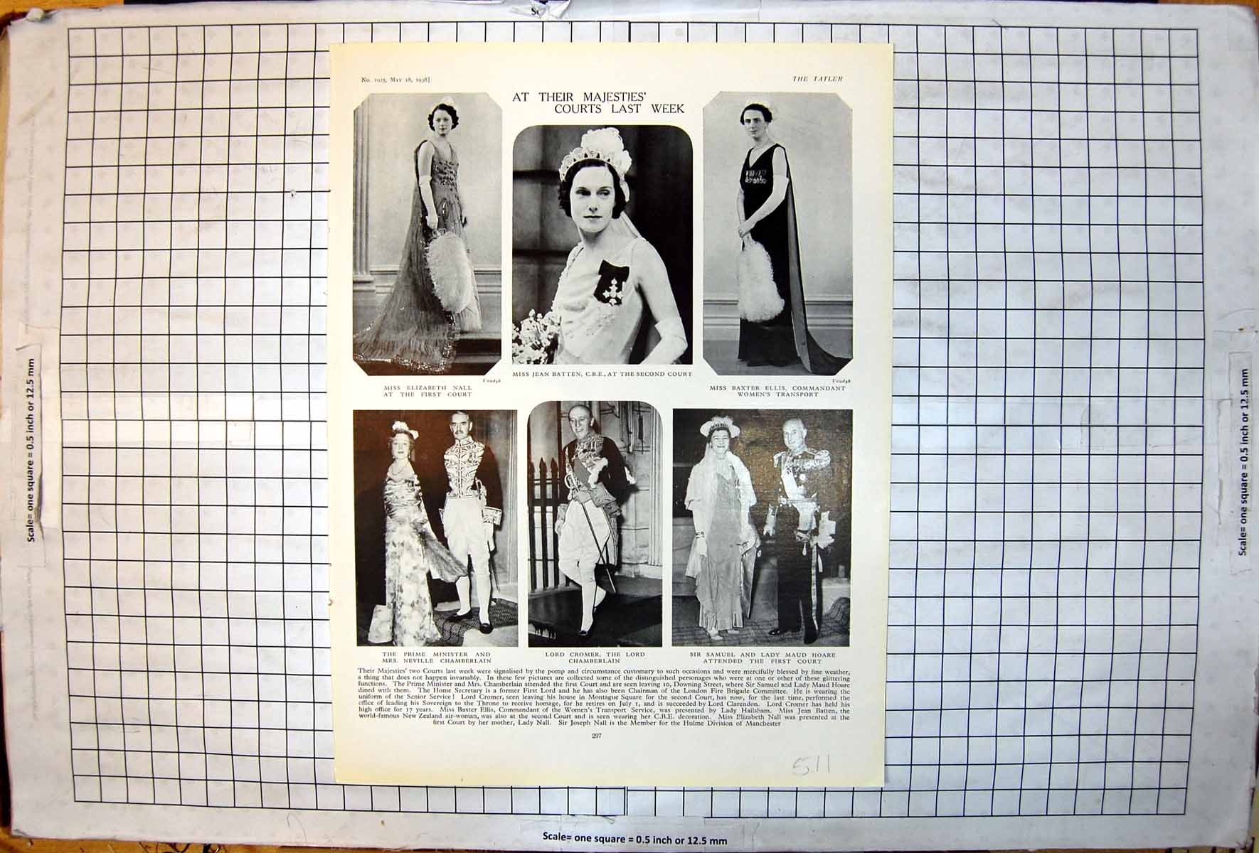 Old Their Majesties Courts Prime Minister Mrs Neville Chamberlain 1938 20th